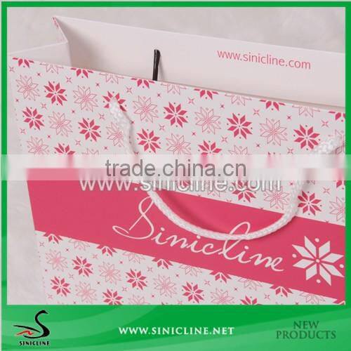 Sinicline Design Quality Red Logo Printed Paper Bag