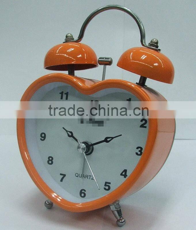 new boutique stationery white cute alarm clocks, heart shape alarm clocks