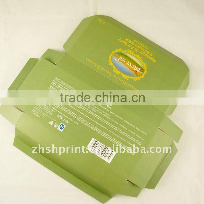 Packaging cardboard box for oil