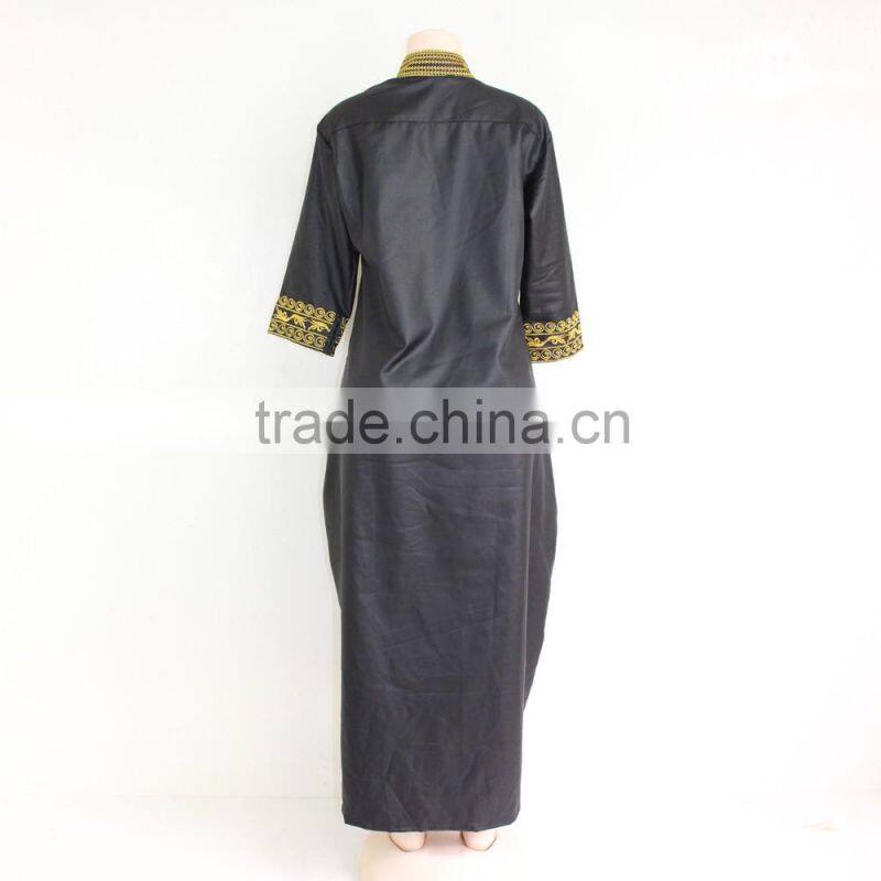 African Fashion Design Handmade Cotton Embroidery Traditional Maxi Dresses