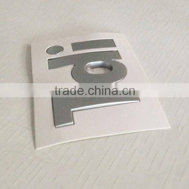 High quality 3D self-adhesive ABS plastic chrome letterings for cars
