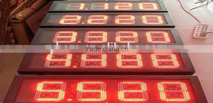 12" LED digital gas price signs/changer remote control
