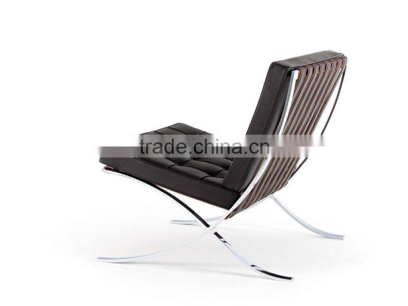 Modern Lobby Sofa Chair, Modern Style Leather Sofa, Barcelona Chair with Ottoman SF-505