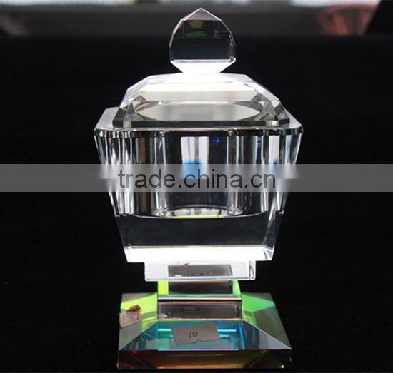 2014 New Products Crystal Sugar Bowl With Lid Table Decoration