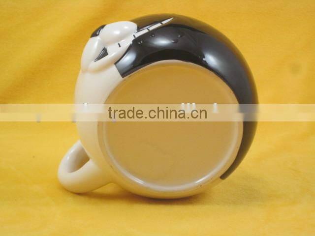 YF18677 3D animal face shape ceramic mug