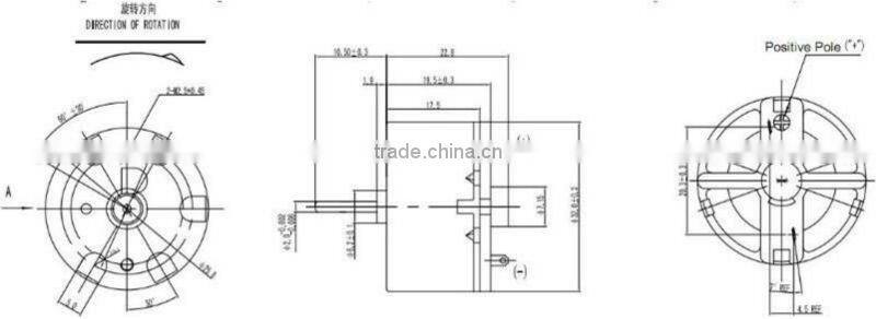 3V DC micro motor for Fragrant machine and Fire Alarm (RF-500TB-18280)