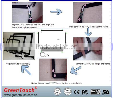 2015 Alibaba GreenTouch manufacturer,65" IR Touch frame ,infrared touch screen