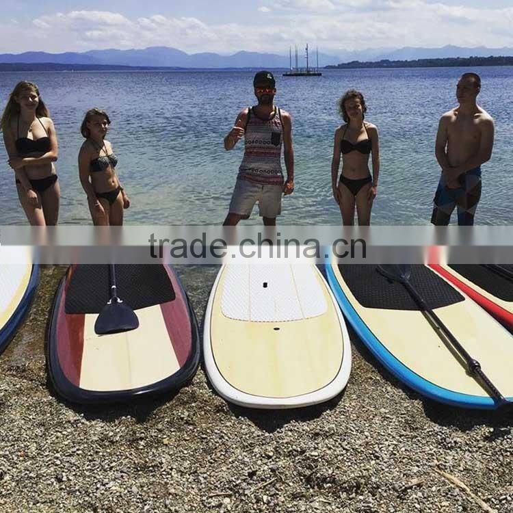 alibaba gold supplier Epoxy fibergalss wood sup stand up paddle boards sale