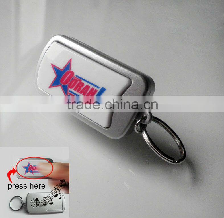 ABS plastic pre-record talking button Keychain For promotion gift