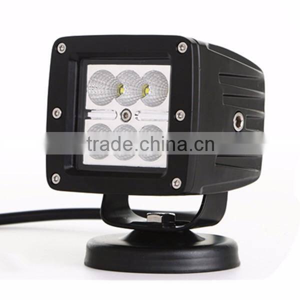 Off road Headlight 18w LED work light headlight Lamp SUV Spot Driving Fog Light for Boat off rod cars