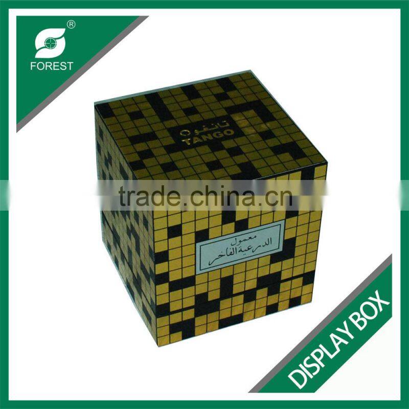 HIGH QUALITY CUBE SHAPE CARDBOARD GIFT DISPLAY BOX FOR DISPLAYING JEWELLERYS