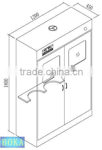 All steel lab gas cylinder cabinet