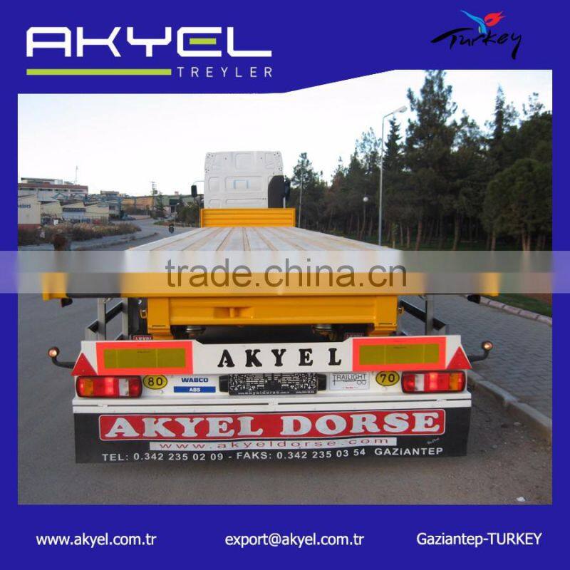 Turkish manufacturer direct supplier hot-selling flatbed load 40ft container semi trailer