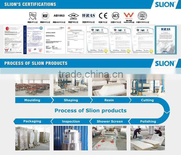 corner enamel steel shower tray with 1200*900*50mm