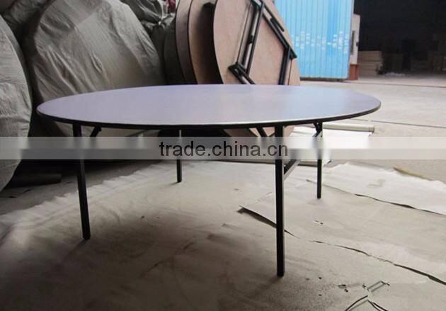 Hot Sale Hotel Folding Round Wooden Banquet Table