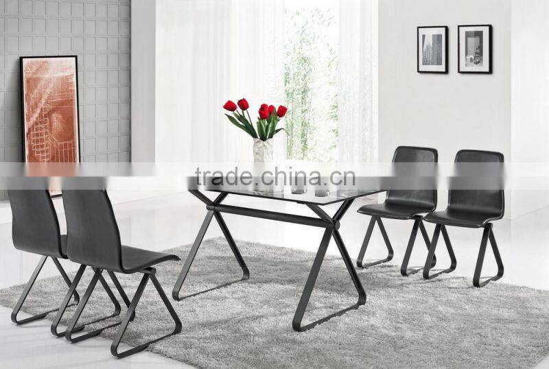 L858 Hot Selling Home leisure Black Tempered Glass Classic Coffee Table