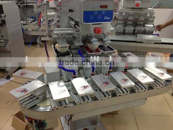 Desktop 4 Color pad printing machine China manufacture for printing ball