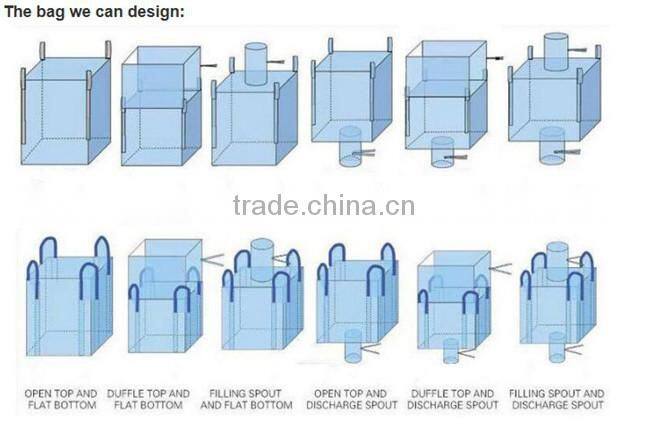 China top sale high quality custom empty bulk laminated woven jumbo rice sugar packing big pp bag