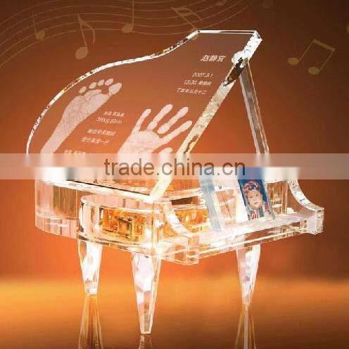 Clear K9 Crystal Truck Model With Logo Engraved For Workers New Year Souvenirs