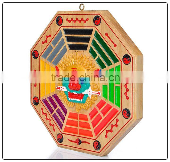 Fengshui Ba Gua Mirrors,peach wooden lion Mirror