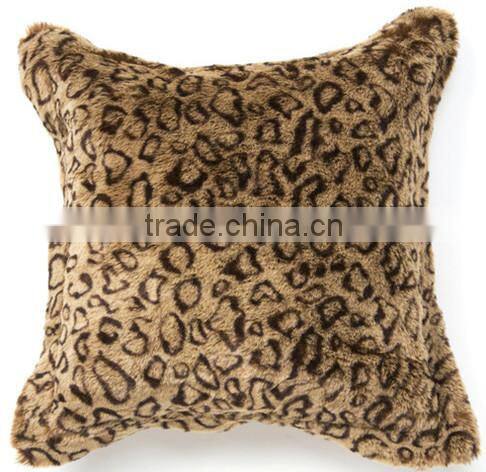 printed leopard pillows/faux fur pillow covers/fashion luxury pillows