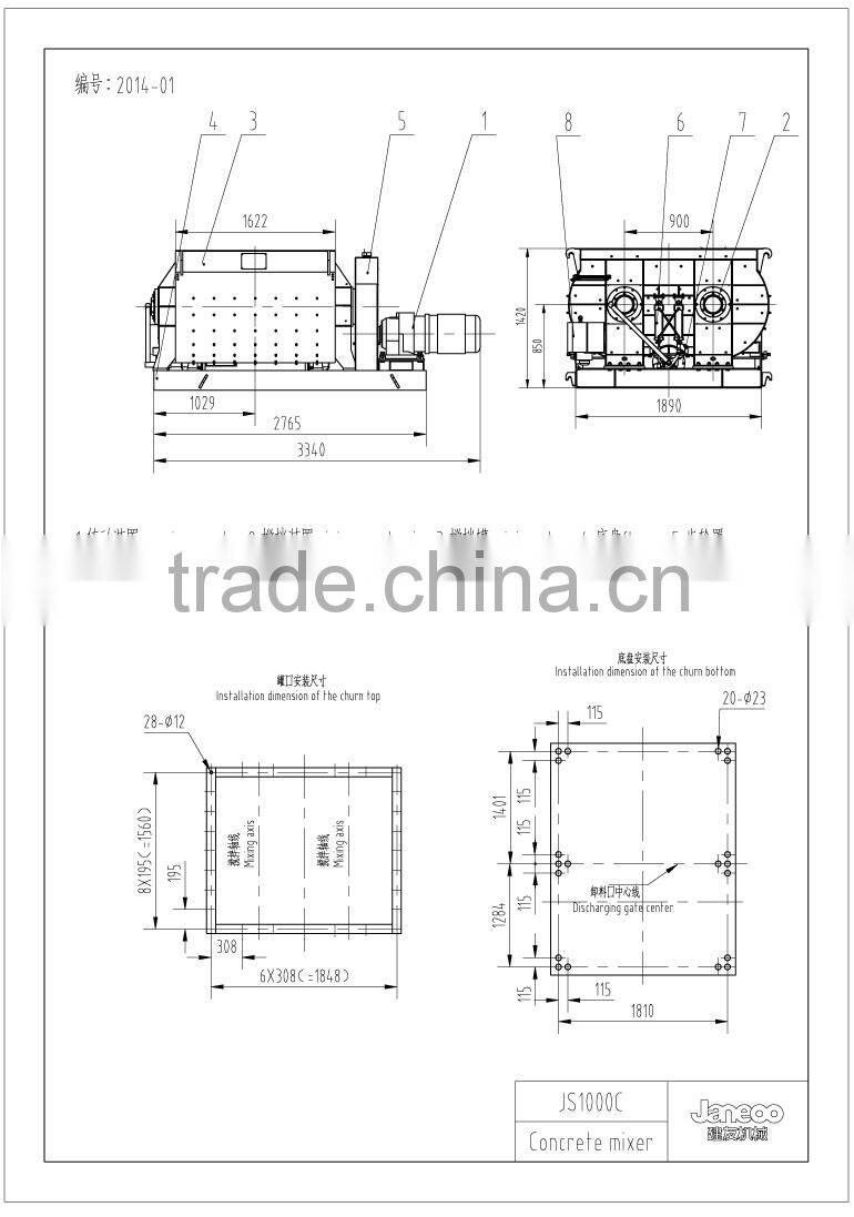 China manufacture diesel engine concrete pump