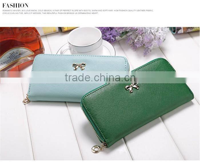 Candy colors women wallet girls PU leather purse ladies clutch bags