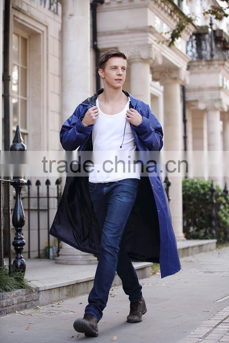 waterproof long raincoat for men durable oilproof raincoat