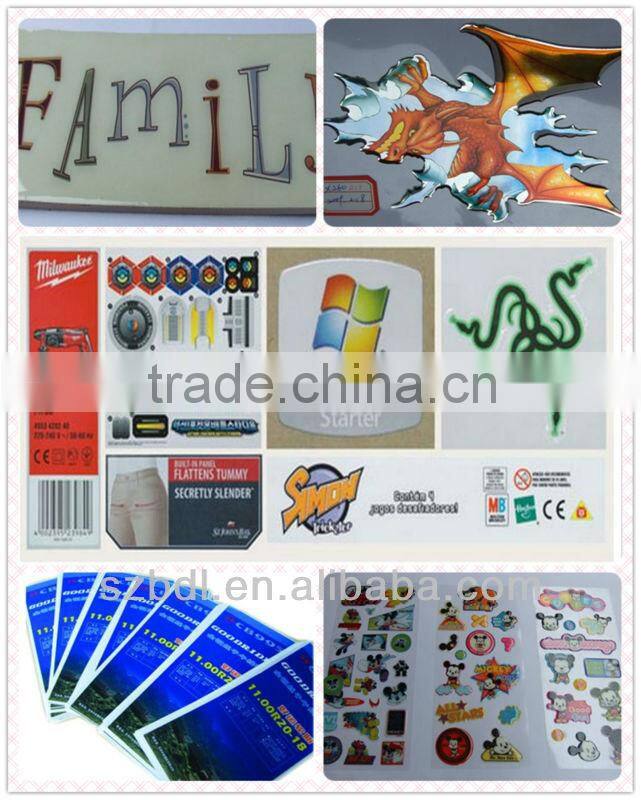 high quality holographic adhesive stickers