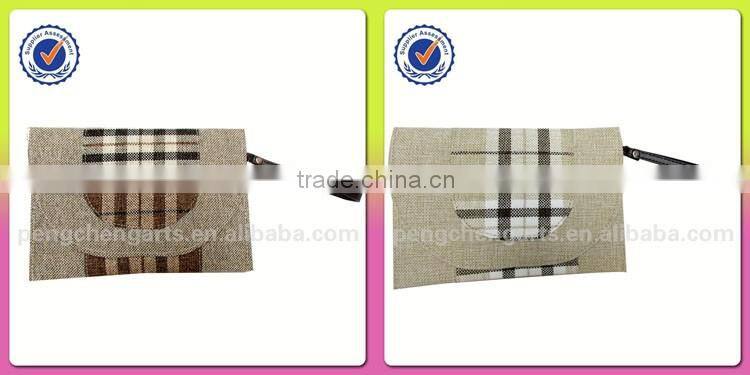 Small polyester clutch bag and wallet grid for women