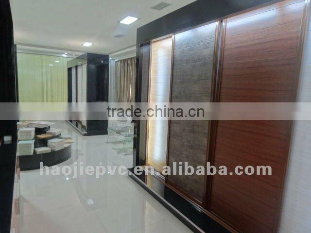 White clear plastic laminated wall panel