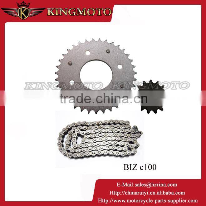 KINGMOTO China manufacture motorcycle chain sprocket set or motorcycle chain sprocket price