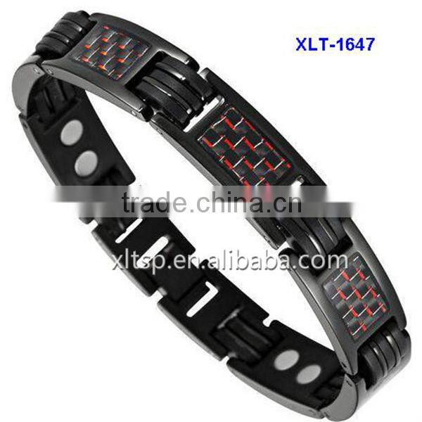 2016 hottest silicone rubber ball wristband bracelet blood pressure magnetic bracelet