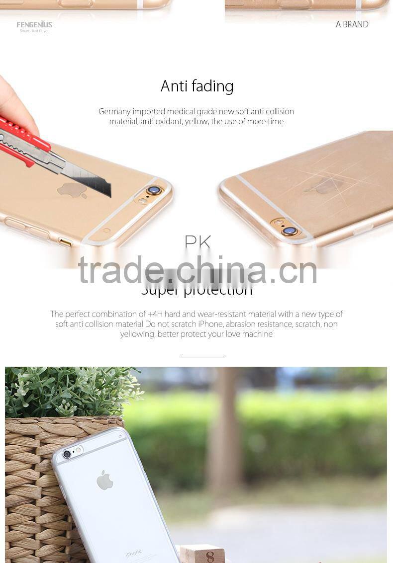 2015 New Crystal Case For Cell Phone TPU+PC Clear Case Cover for iPhone 6s