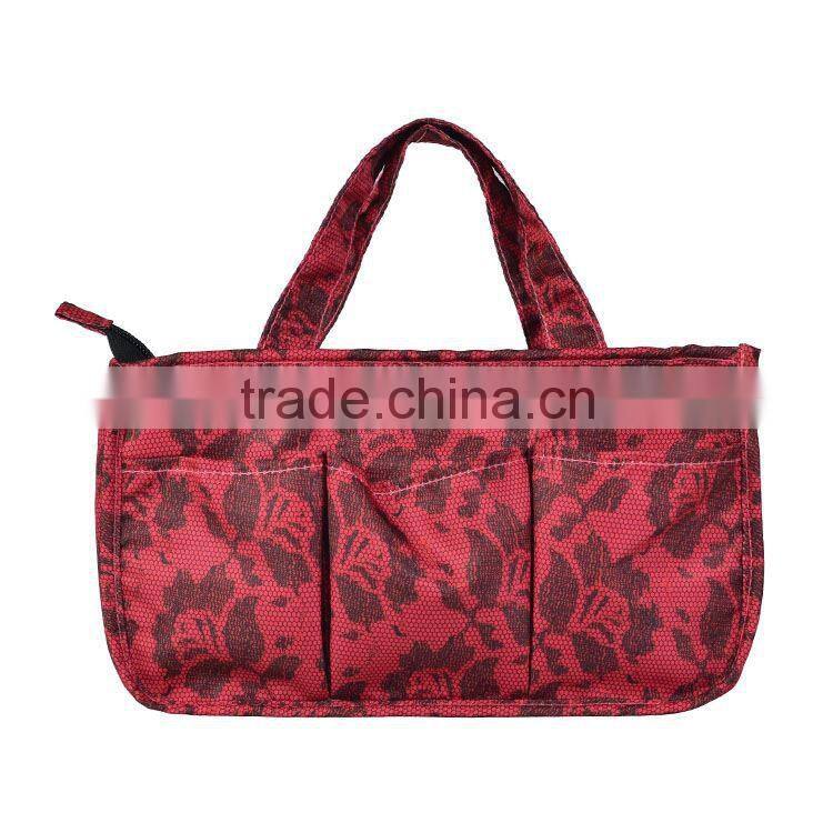 Bag in Bag polyester purse size cosmetic mirrors polyester toiletry bag for women