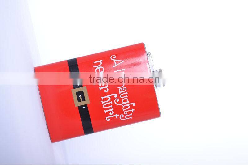 merry christmas ! hip flask in special christmas water transfer series