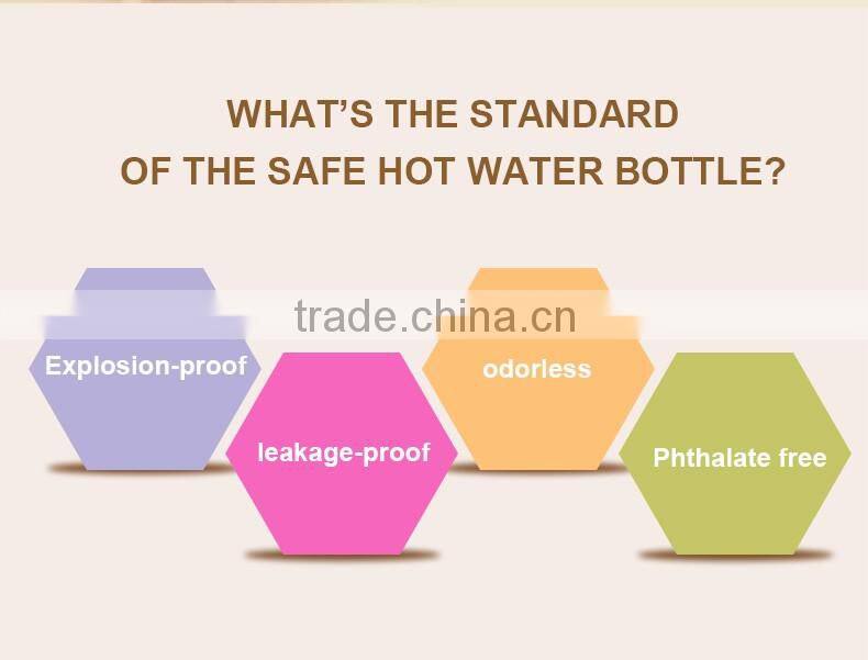 BS Standard green PVC Hot Water Bottle/Hot Water Bag High Quality 750ml