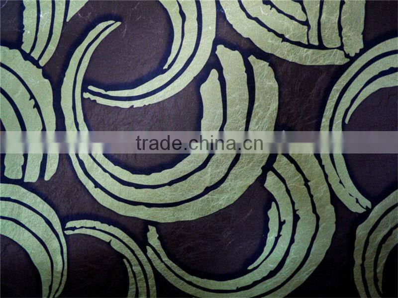 Metallic Wallpaper in Shinny Gold manufacture of Foshan city Guangdong