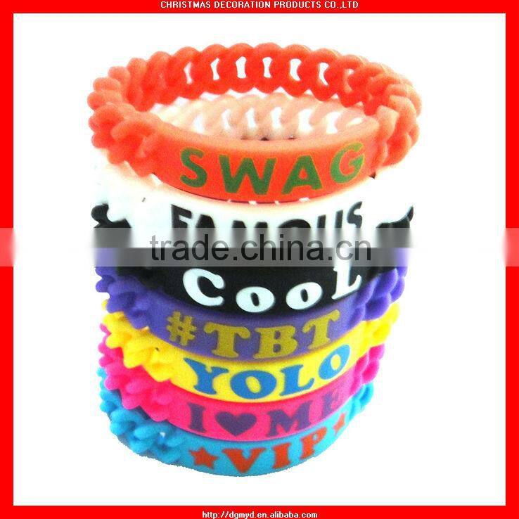 Charm bracelet Fashion silicon bracelet Promotional silicone wristband