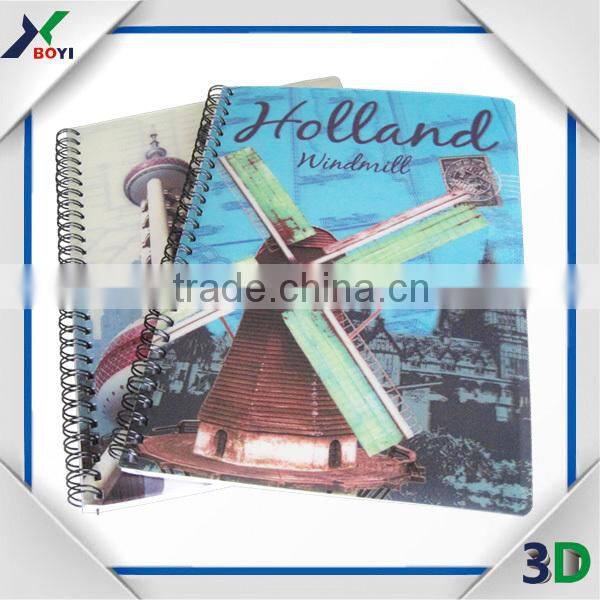 PP/PET Plastic Cover 3D Lenticular Printing Note Book