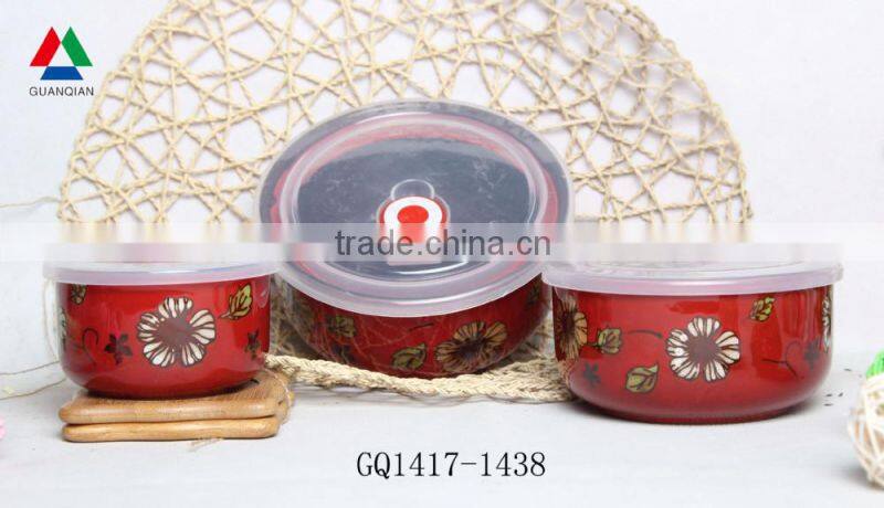 High quality ceramic bowl with silicon lid fresh bowl for cheap sale