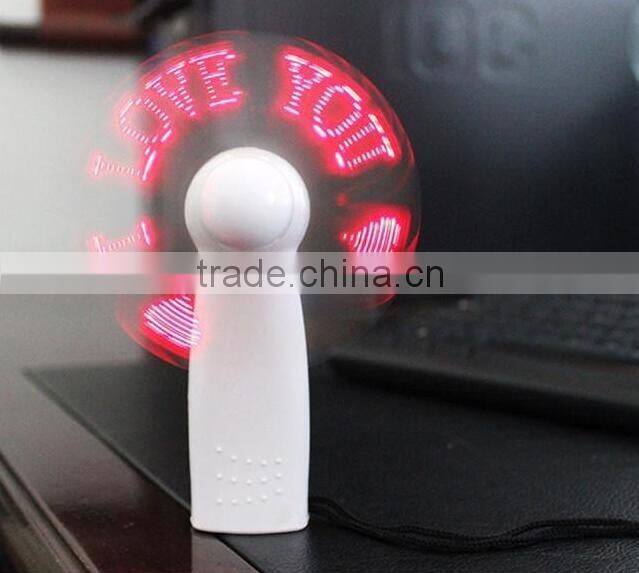 Hot sale LED mini fan/mini usb message led fan