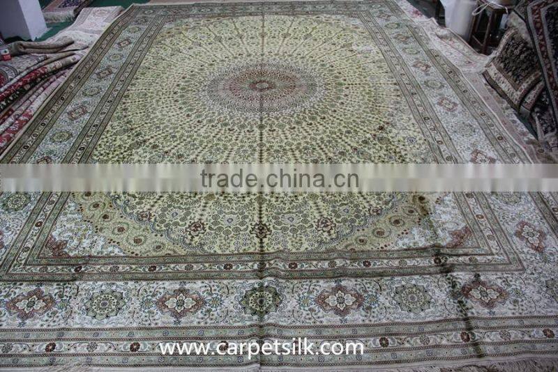 persian carpet vintage handmade hand knotted pure silk carpet