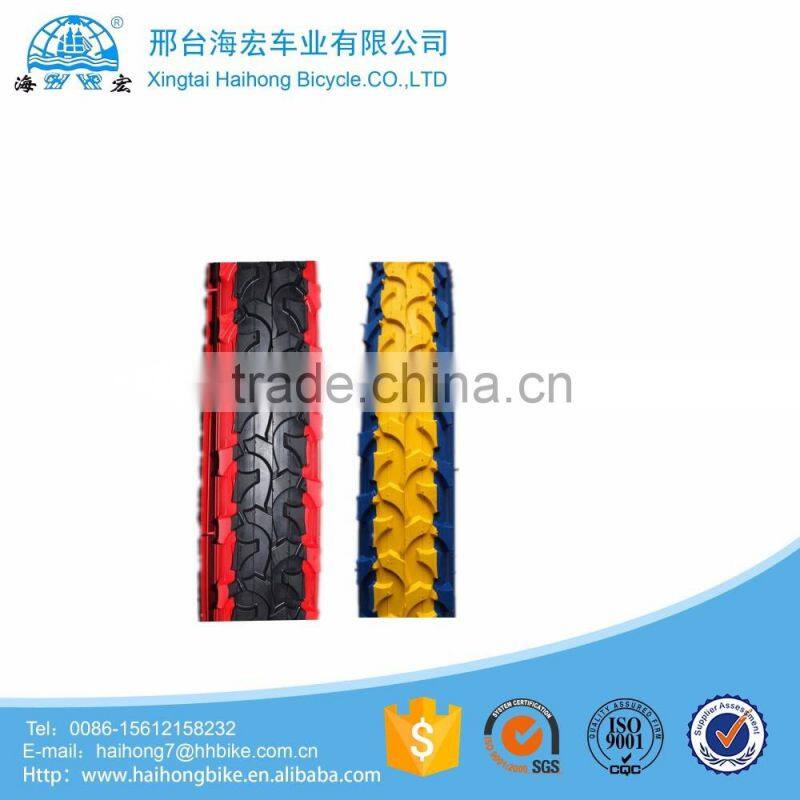 durable solid rubber colored bicycle tyre/bike tires for offroad bycicles