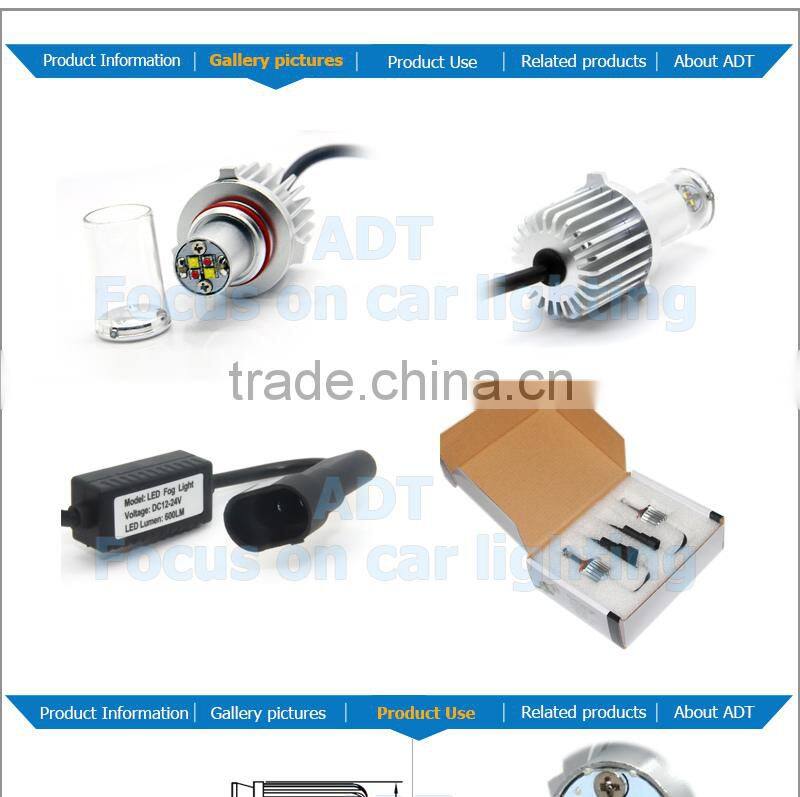 Hot sell 20W USA CR LED fog light dual color H8/H10/H11/9005/9006/H16 color changing fog lamp canbus headlights for VW for Golf5
