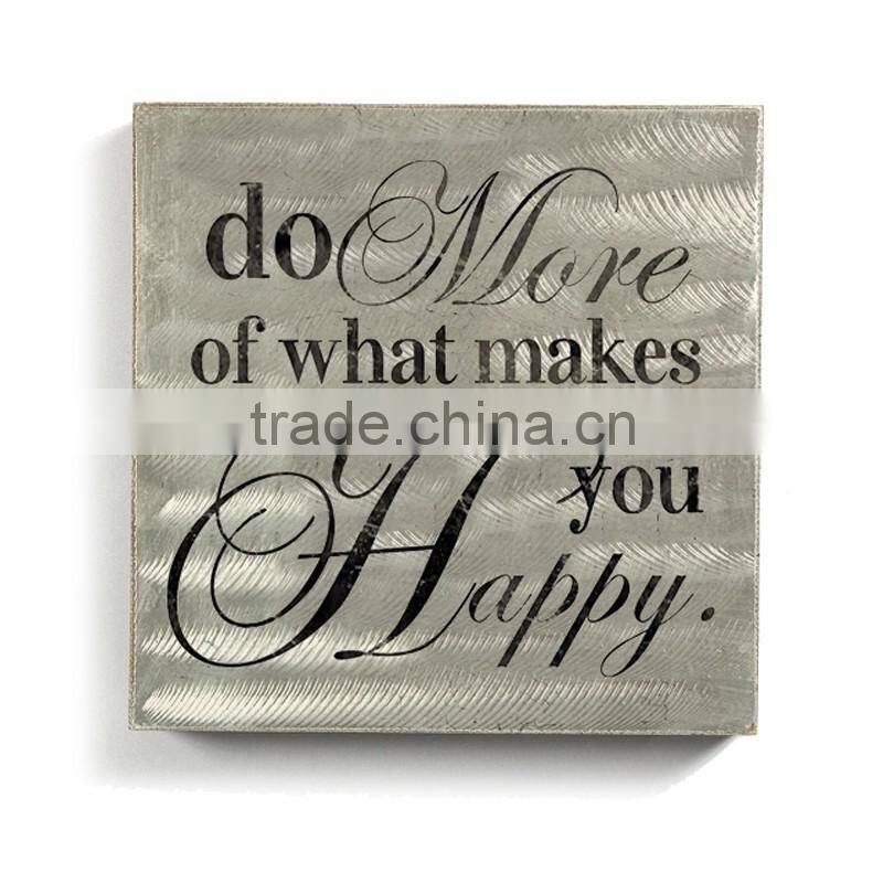 MDF Sign Aluminum Wall Printing With Word Decoration