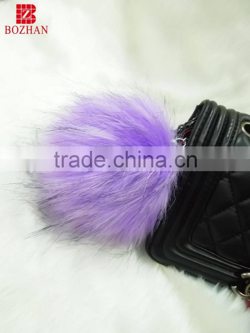Good selling customize fur pom pom key holder for gift