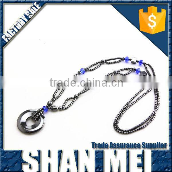 New Design Black Hematite Bead Necklaces For Men