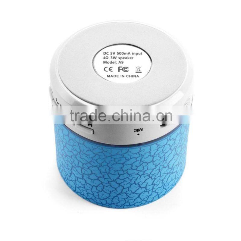 subwoofer with Colorful Mini Portable wireless metal LED bluetooth speaker