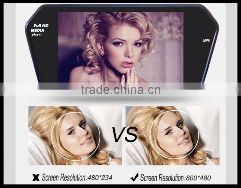 7 inch TFT Touch screen Color Car Rearview Mirror Monitor MP5 player